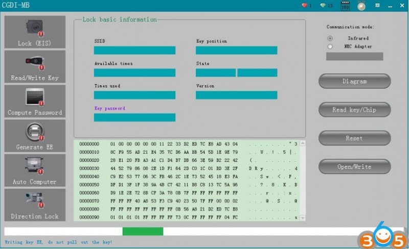 
			How to Program Mercedes A166 All Keys Lost with CGDI MB		