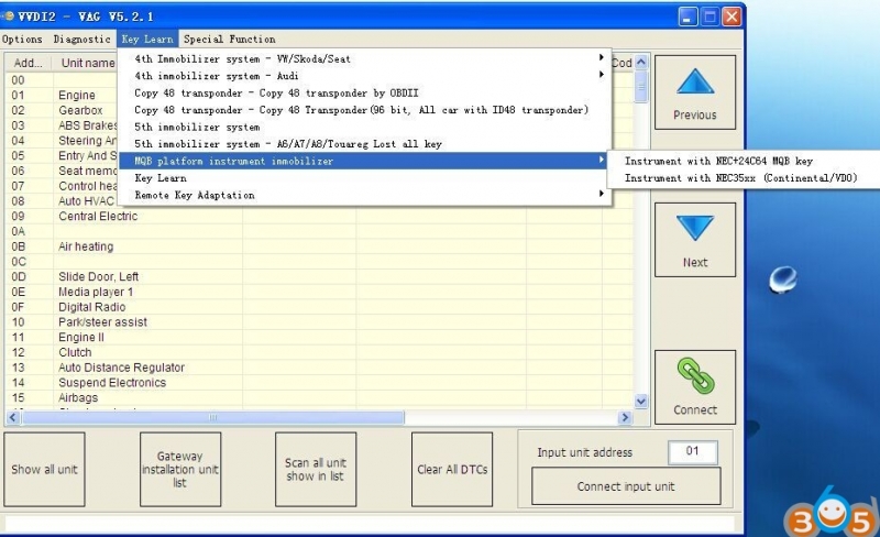 
			How to Program New Key to VW MQB using Xhorse VVDI2		