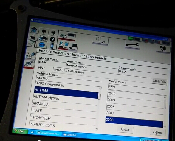 
			How to program Nissan Altima 2006 key with Consult III		