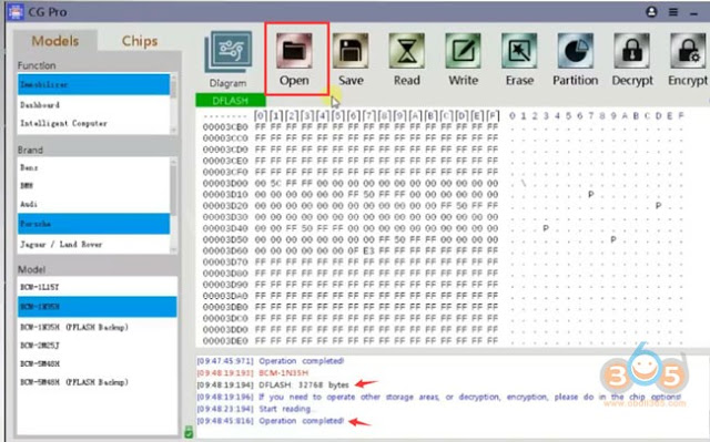 
			How to Read Porsche 1N35H BCM and Write Key with CG Pro 9S12?		