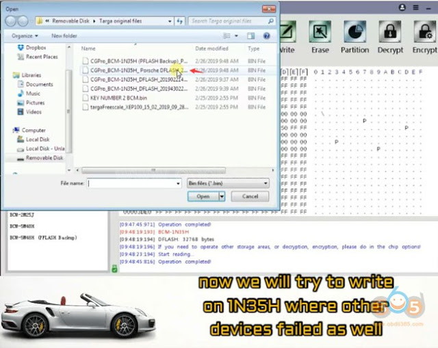 
			How to Read Porsche 1N35H BCM and Write Key with CG Pro 9S12?		