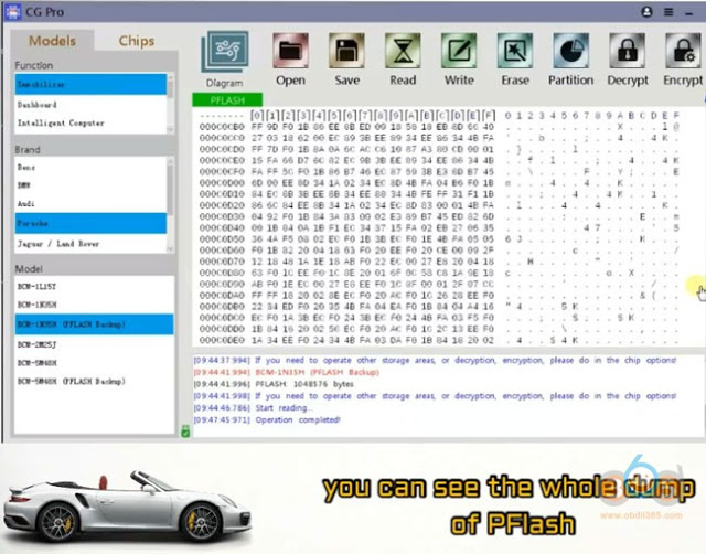 
			How to Read Porsche 1N35H BCM and Write Key with CG Pro 9S12?		