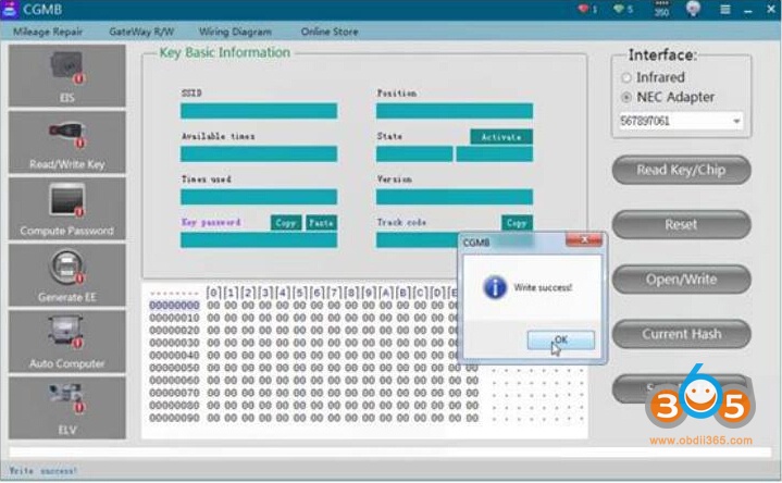 
			How to Read, Reset and Write NEC Chip with CGDI MB?		