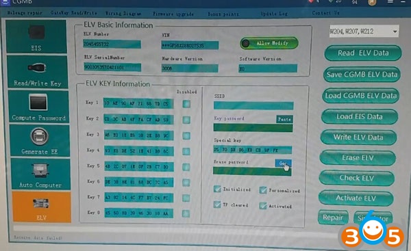 
			How to Renew Benz W204 used ELV with CGDI MB		