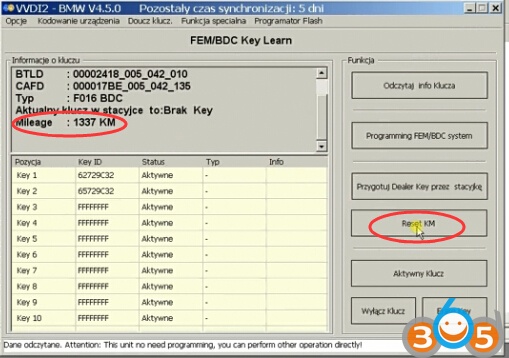 
			How to Reset KM in BMW FEM BDC Module with VVDI2		