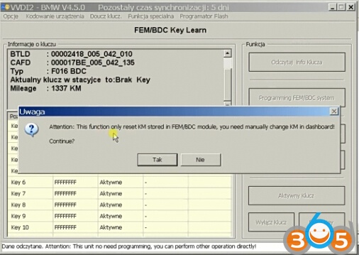 
			How to Reset KM in BMW FEM BDC Module with VVDI2		