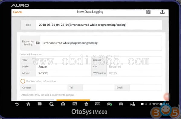 
			How to Send Data Log on Auro OtoSys IM600 or IM100		