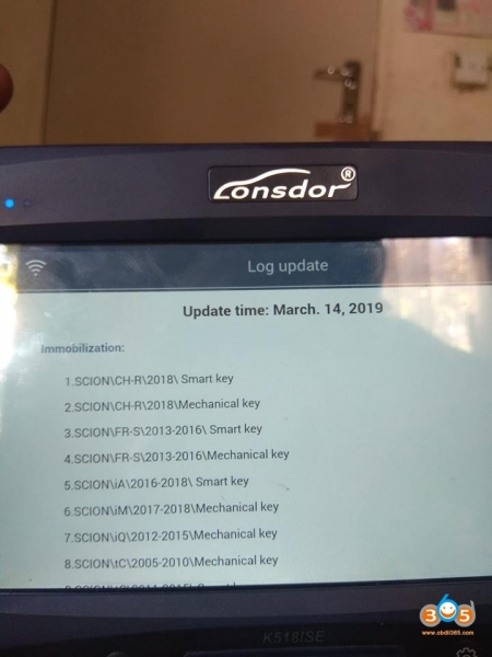 
			How to update Lonsdor K518ISE to support more SCION?		