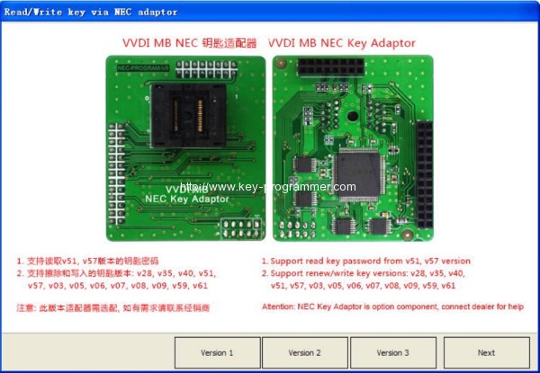 
			How to Use NEC adapter for VVDI MB BGA Tool		