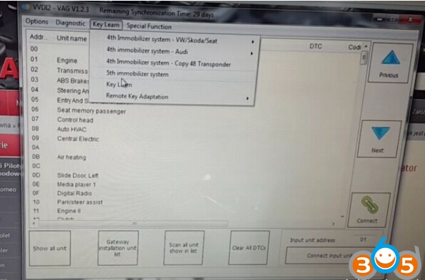 
			How to use VVDI2 to Program Key on 5th IMMO Audi A4 B8		