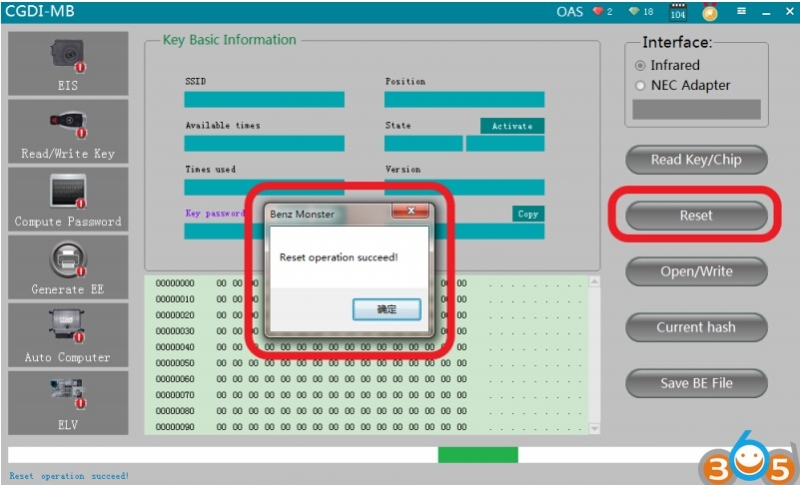 
			How to Write Mercedes Original Key with CGDI MB by IR		