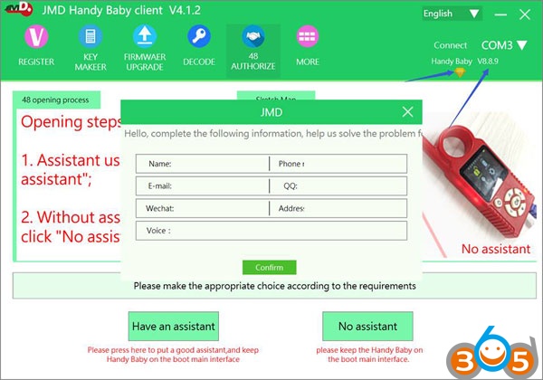 
			JMD Handy Baby Copy VAG ID48 96 bit Chip Online		