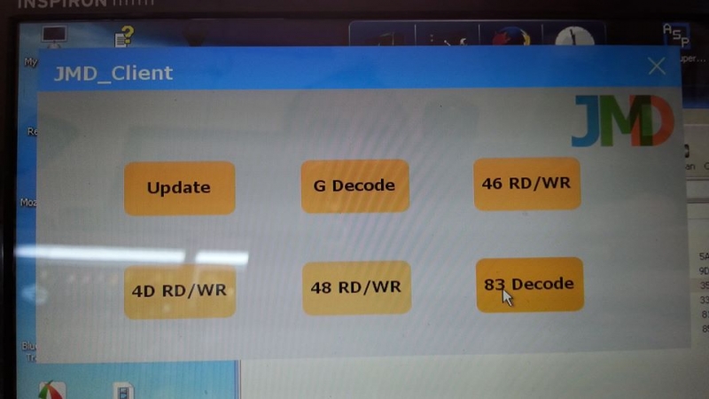 
			JMD Handy Baby decode G chip in action		