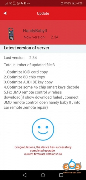 
			JMD Handy Baby II Key Copy Software Update to V2.34		