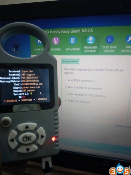 
			JMD Handy Baby Key Copy Machine Software Update to 9.0.2		