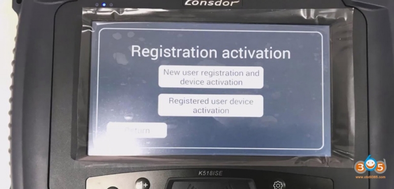 
			LONSDOR K518ISE Key programmer first use: Registration activation		