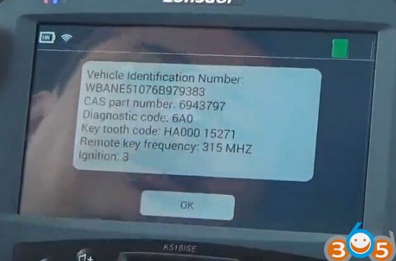
			Lonsdor K518ISE Program BMW 528i CAS2 Remote Key by OBD		