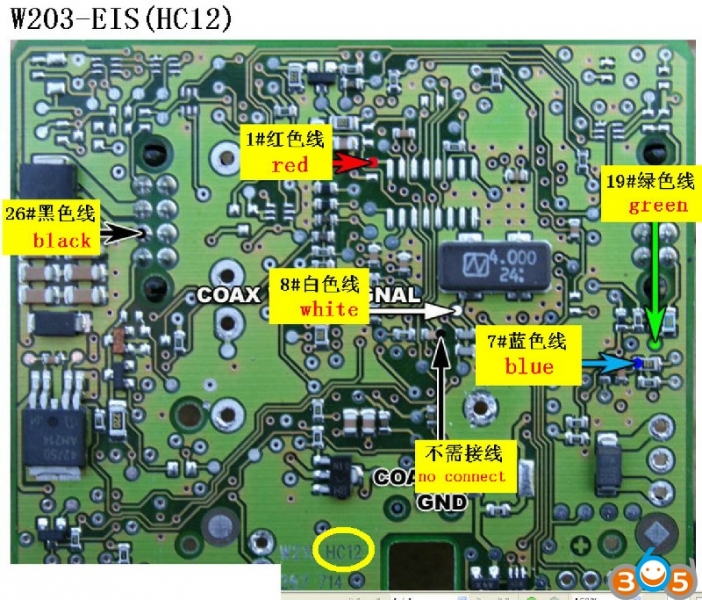 
			Mercedes EIS 908, 912, 9S12  series Wiring Connection		