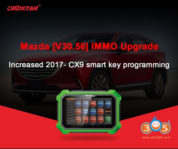 
			OBDSTAR adds 2017 up Chrysler and Mazda IMMO Models (June 2019)		