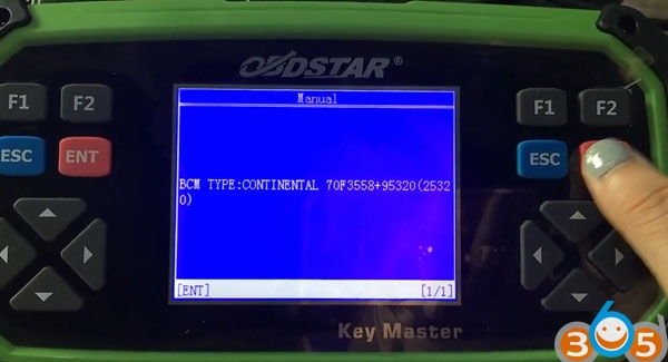 
			OBDSTAR Key Master read Cadillac ATS 2016 BCM Pin Code		