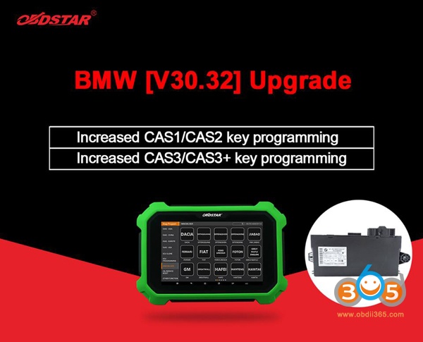 
			OBDSTAR Updated BMW CAS3/CAS3+ via OBD		