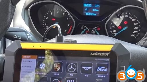 
			OBDSTAR X300 DP Change Mileage on Ford Focus 2012		