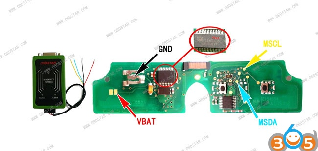 
			OBDSTAR X300 DP Key Master DP Key Renew Wiring Diagram		