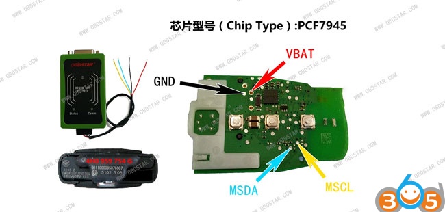 
			OBDSTAR X300 DP Key Master DP Key Renew Wiring Diagram		