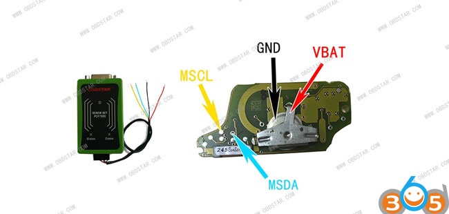 
			OBDSTAR X300 DP Key Master DP Key Renew Wiring Diagram		