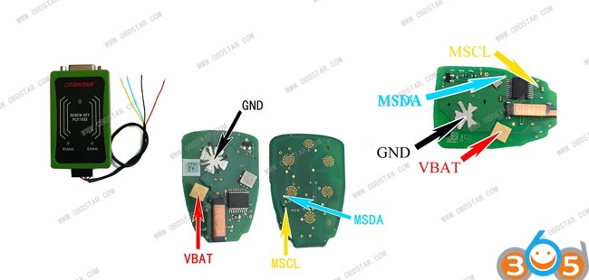 
			OBDSTAR X300 DP Key Master DP Key Renew Wiring Diagram		