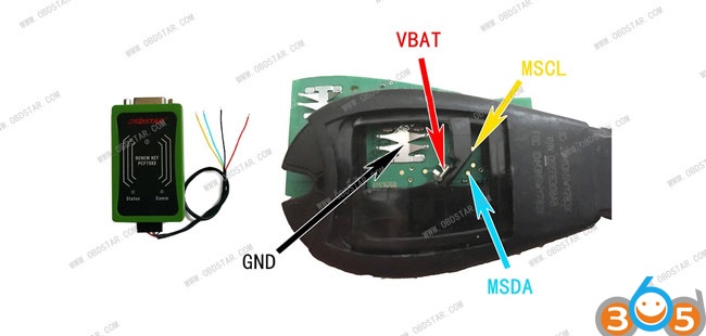 
			OBDSTAR X300 DP Key Master DP Key Renew Wiring Diagram		