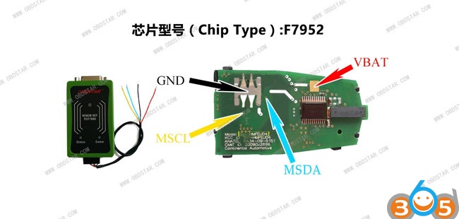 
			OBDSTAR X300 DP Key Master DP Key Renew Wiring Diagram		