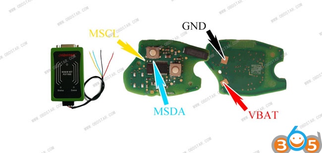 
			OBDSTAR X300 DP Key Master DP Key Renew Wiring Diagram		