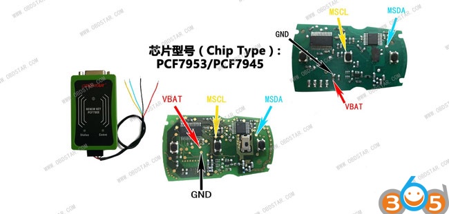 
			OBDSTAR X300 DP Key Master DP Key Renew Wiring Diagram		