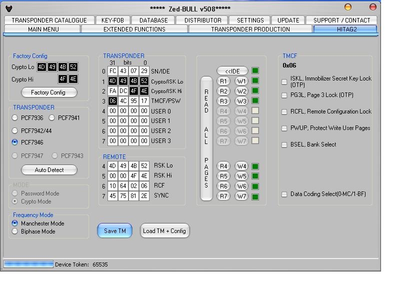 
			Precode PCF7947 for Laguna 2 button key card with Zed Bull		