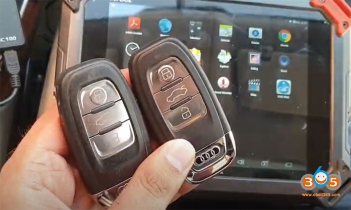 
			Program Audi Q5 5th IMMO Key with Xtool X100 PAD2		