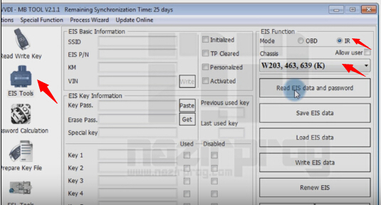 
			Program Benz W203 All Keys Lost by VVDI MB BGA		