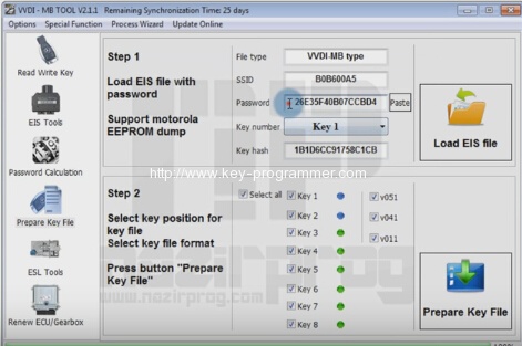 
			Program Benz W203 All Keys Lost by VVDI MB BGA		