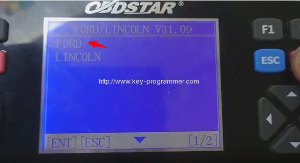 
			Program Ford Transit 2009 Key by OBDSTAR Key Master		