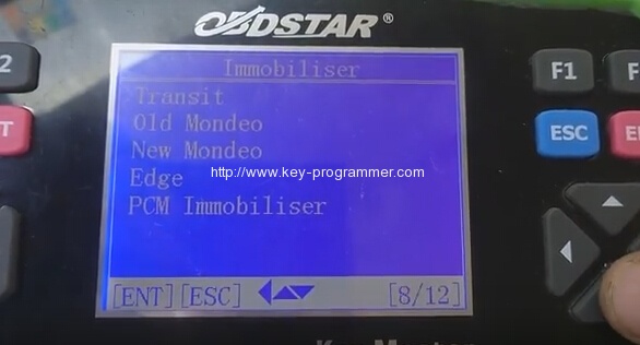 
			Program Ford Transit 2009 Key by OBDSTAR Key Master		