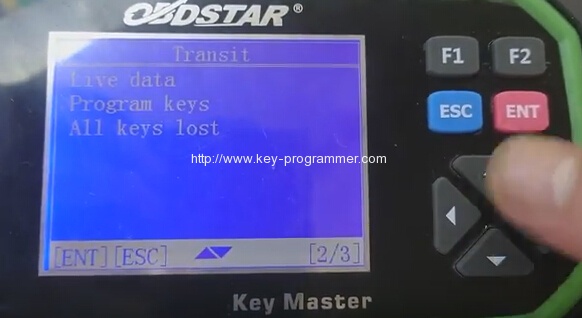
			Program Ford Transit 2009 Key by OBDSTAR Key Master		