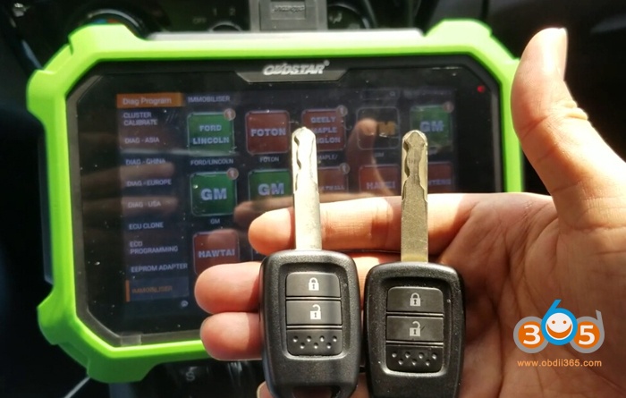 
			Program Honda Vezel 2015 All Keys Lost by OBDSTAR X300 DP PLUS		