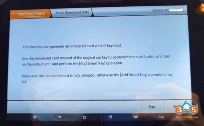 
			Program Lexus LS450 2009 98 Type All Keys Lost by OBDSTAR Key SIM Emulator		