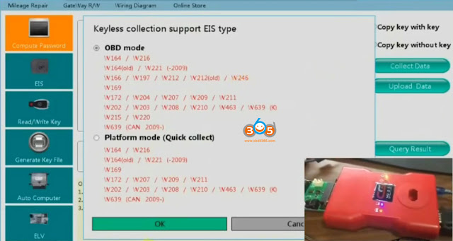 
			Program Mercedes EIS A246 All Keys Lost with CGDI MB and AC Adapter		