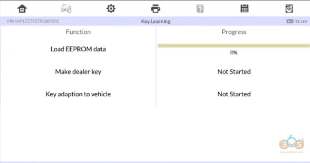 
			Program Porsche Macan 2015 Key with Autel IM608 via EEPROM		