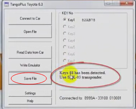 
			Program Toyota Camry 2013 Smart Key All Keys Lost via Tango Emulator		