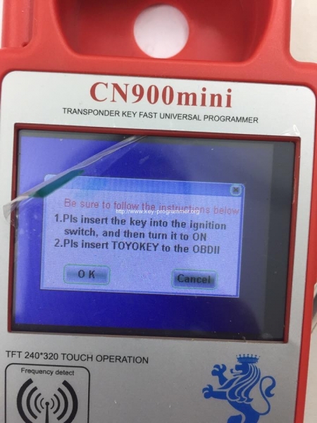 
			Program Toyota G All Keys Lost by TOYO Key OBDII and CN900 Mini		