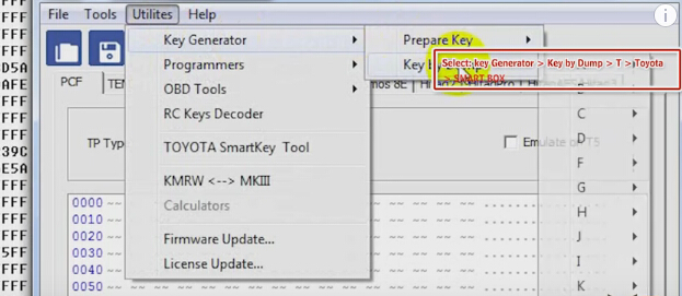 
			Program Toyota Smart H Key All Keys Lost by MKIII		