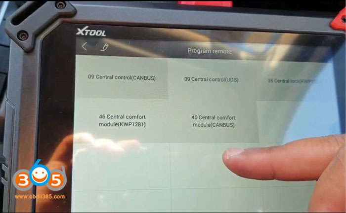 
			Program VW  Amarok 2015 Remote with Xtool X100 Pad2		