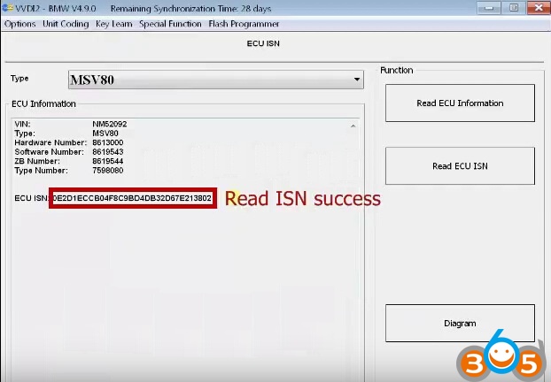 
			Read BMW ISN from MSV80: using VVDI2 or CGDI Prog?		